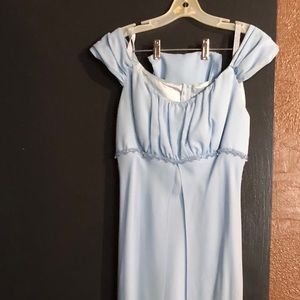 Long baby blue dress